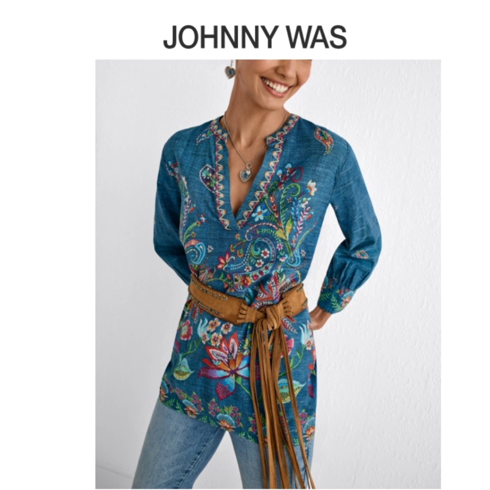 Johnny Was Henley Voyager Tunic